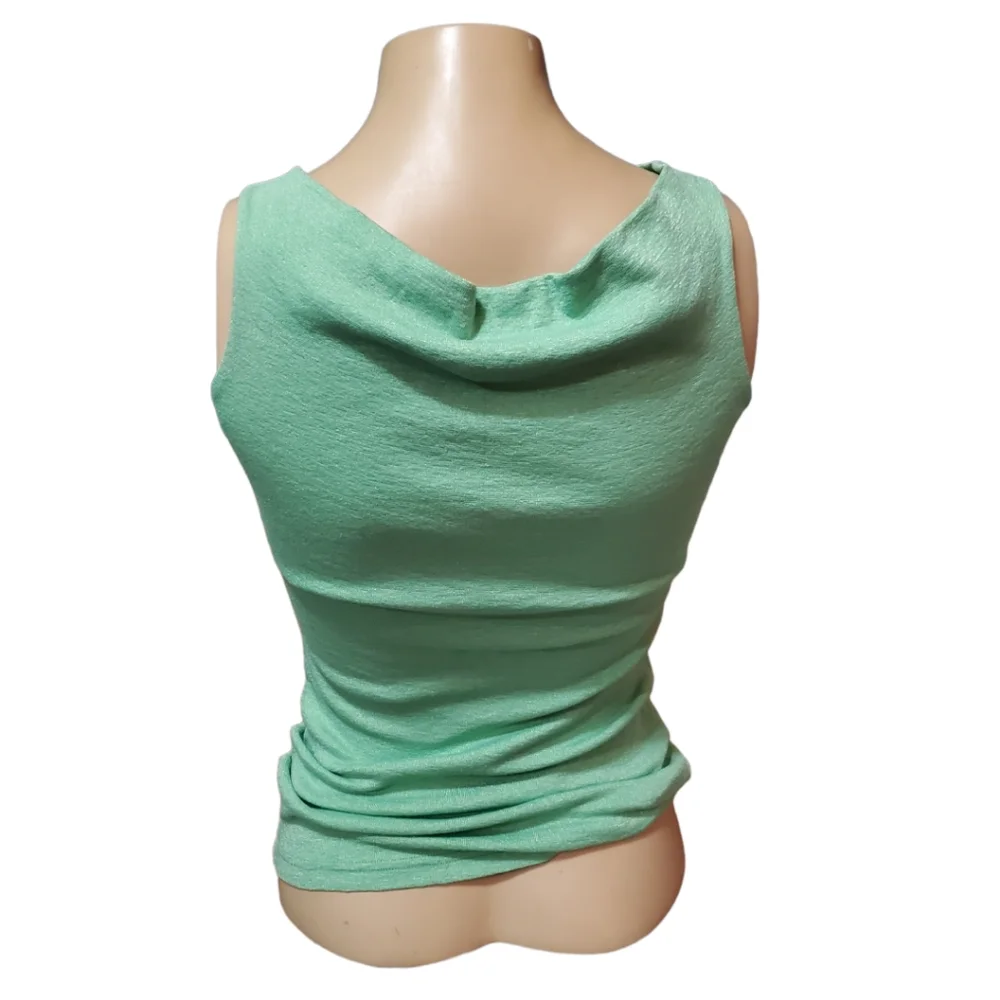 SOLD Michael Stars Y2K Cowlneck Sleeveless Top - Picture 3 of 5